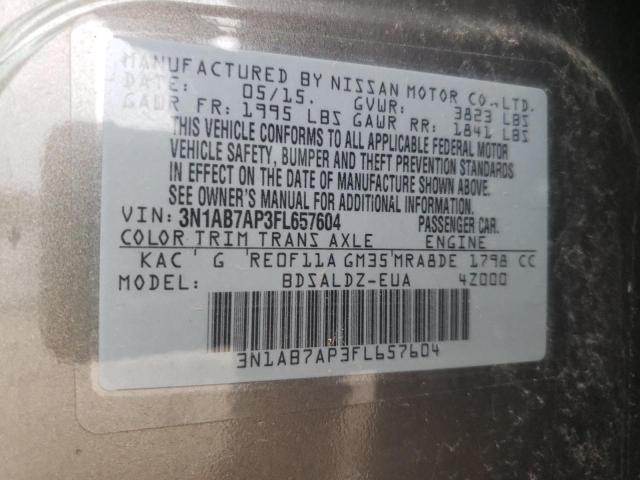 Photo 9 VIN: 3N1AB7AP3FL657604 - NISSAN SENTRA S 