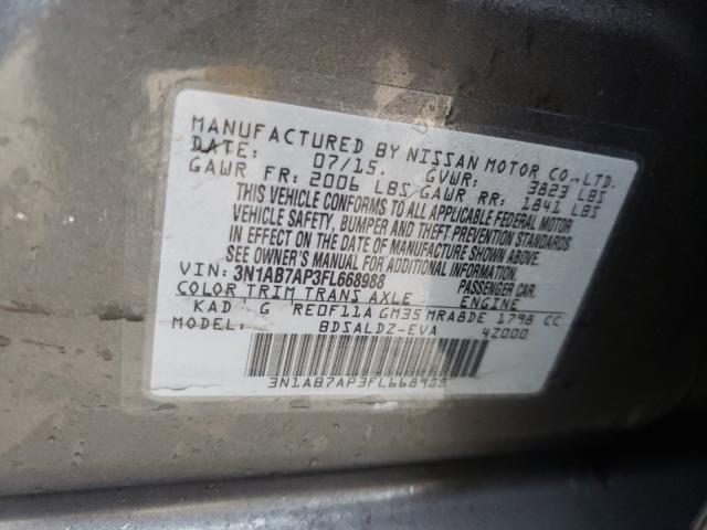 Photo 9 VIN: 3N1AB7AP3FL668988 - NISSAN SENTRA S 