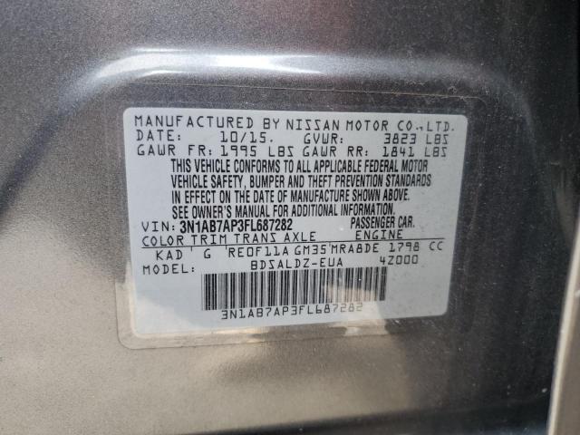 Photo 11 VIN: 3N1AB7AP3FL687282 - NISSAN SENTRA S 