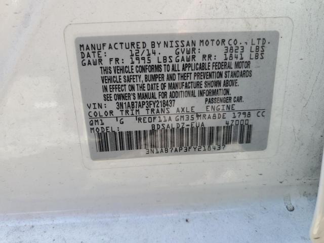 Photo 11 VIN: 3N1AB7AP3FY218437 - NISSAN SENTRA S 