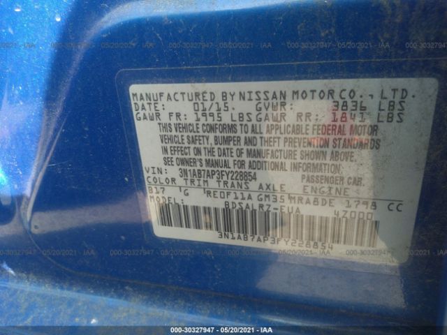 Photo 8 VIN: 3N1AB7AP3FY228854 - NISSAN SENTRA 