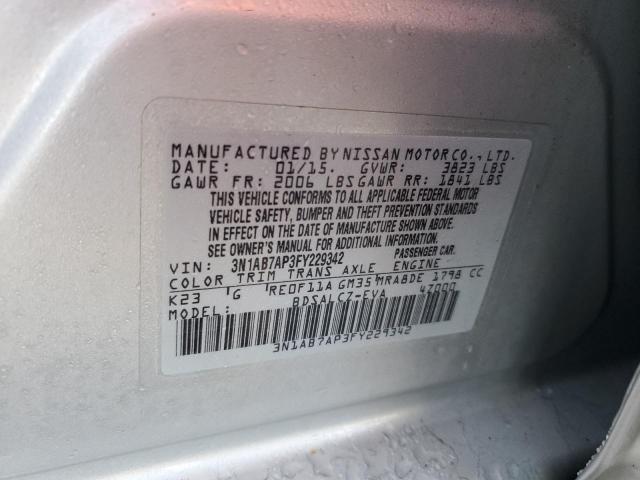 Photo 11 VIN: 3N1AB7AP3FY229342 - NISSAN SENTRA S 