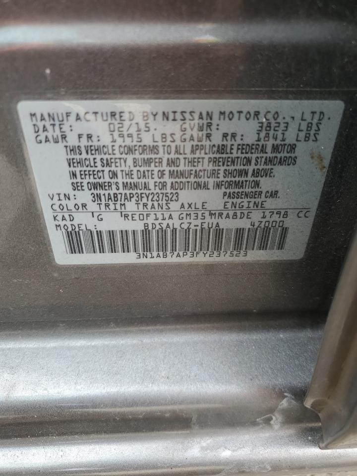 Photo 11 VIN: 3N1AB7AP3FY237523 - NISSAN SENTRA 