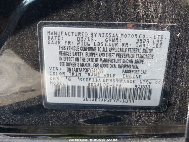 Photo 8 VIN: 3N1AB7AP3FY241099 - NISSAN SENTRA 