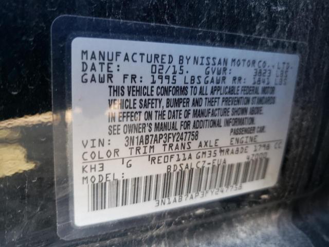 Photo 9 VIN: 3N1AB7AP3FY247758 - NISSAN SENTRA S 