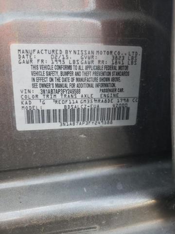 Photo 11 VIN: 3N1AB7AP3FY249588 - NISSAN SENTRA S 