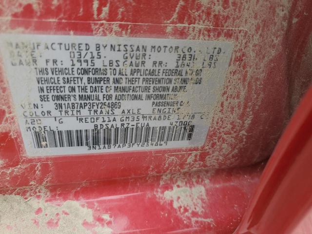 Photo 11 VIN: 3N1AB7AP3FY254869 - NISSAN SENTRA S 