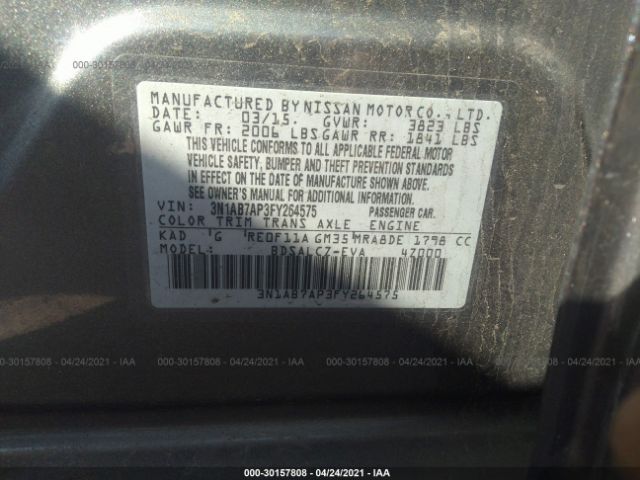 Photo 8 VIN: 3N1AB7AP3FY264575 - NISSAN SENTRA 