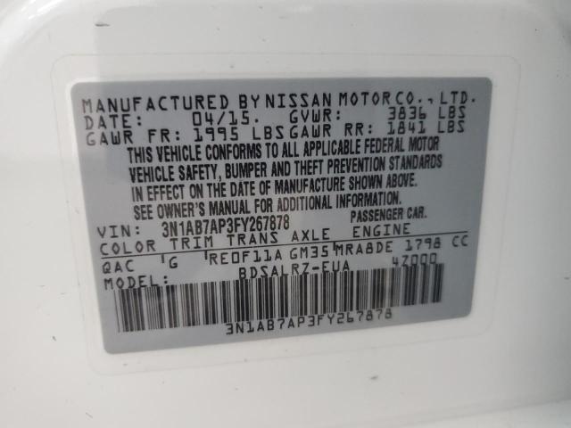 Photo 12 VIN: 3N1AB7AP3FY267878 - NISSAN SENTRA 