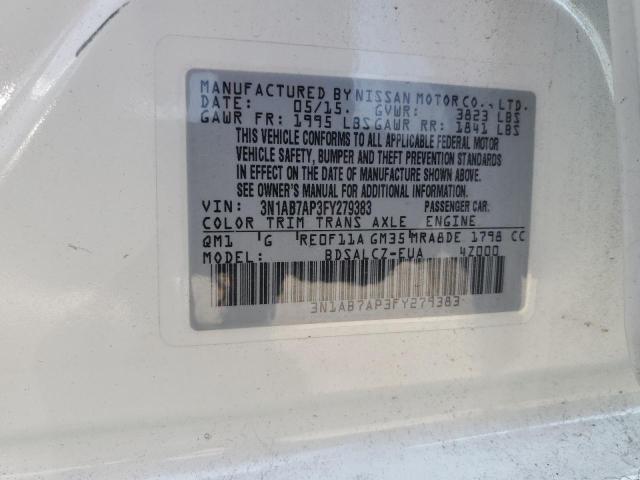 Photo 12 VIN: 3N1AB7AP3FY279383 - NISSAN SENTRA S 