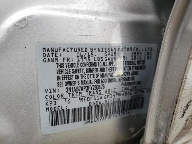 Photo 11 VIN: 3N1AB7AP3FY293476 - NISSAN SENTRA 