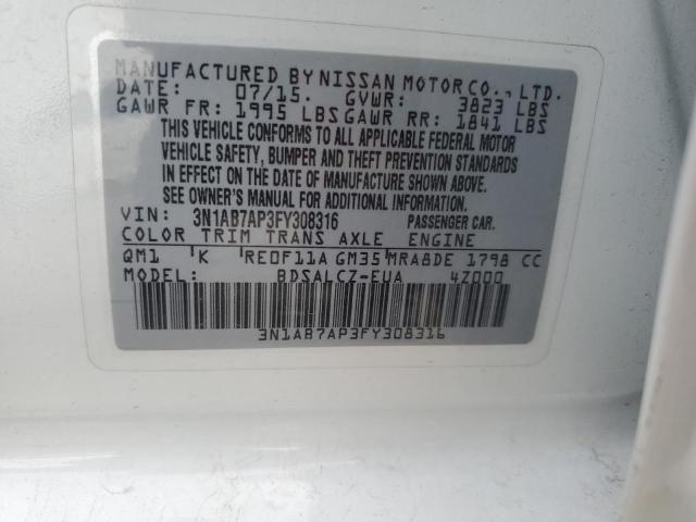 Photo 11 VIN: 3N1AB7AP3FY308316 - NISSAN SENTRA 