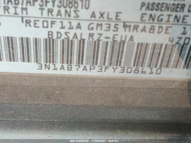 Photo 8 VIN: 3N1AB7AP3FY308610 - NISSAN SENTRA 