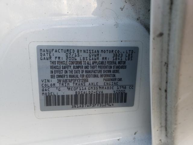 Photo 9 VIN: 3N1AB7AP3FY312964 - NISSAN SENTRA S 