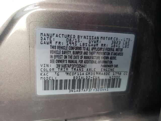 Photo 9 VIN: 3N1AB7AP3FY325441 - NISSAN SENTRA S 