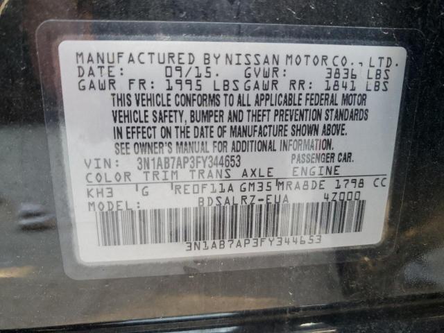 Photo 12 VIN: 3N1AB7AP3FY344653 - NISSAN SENTRA S 