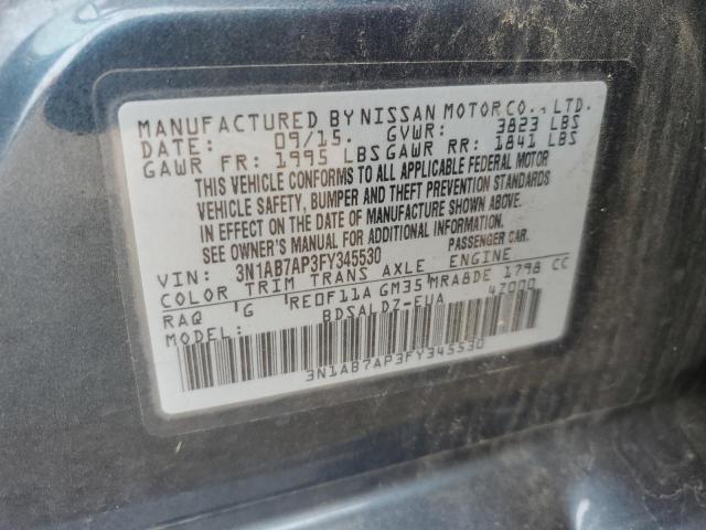 Photo 11 VIN: 3N1AB7AP3FY345530 - NISSAN SENTRA S 