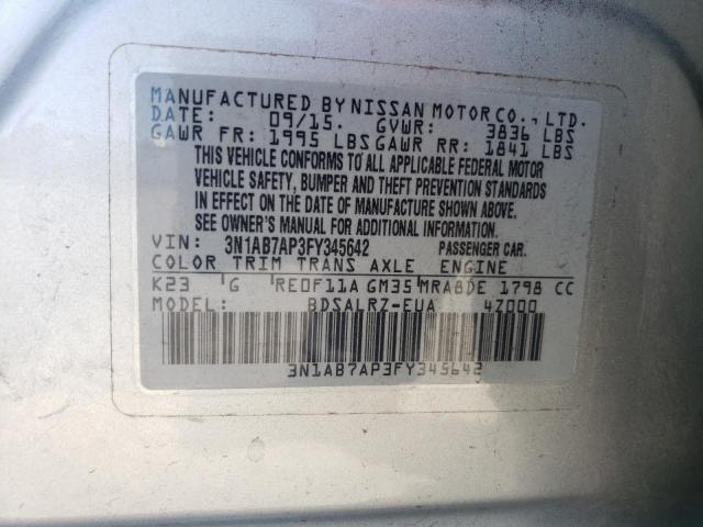 Photo 11 VIN: 3N1AB7AP3FY345642 - NISSAN SENTRA 