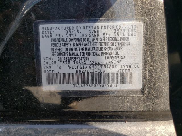 Photo 9 VIN: 3N1AB7AP3FY347245 - NISSAN SENTRA S 