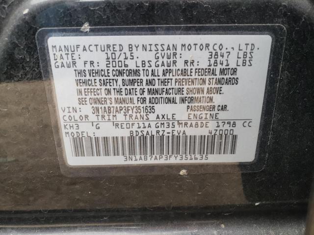 Photo 12 VIN: 3N1AB7AP3FY351635 - NISSAN SENTRA 