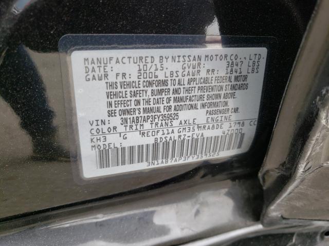 Photo 9 VIN: 3N1AB7AP3FY359525 - NISSAN SENTRA S 