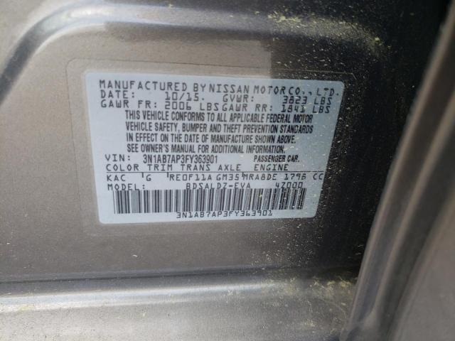 Photo 11 VIN: 3N1AB7AP3FY363901 - NISSAN SENTRA S 