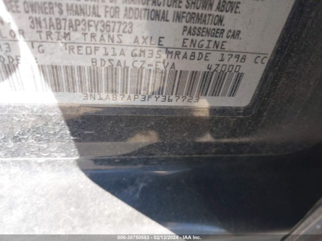 Photo 8 VIN: 3N1AB7AP3FY367723 - NISSAN SENTRA 