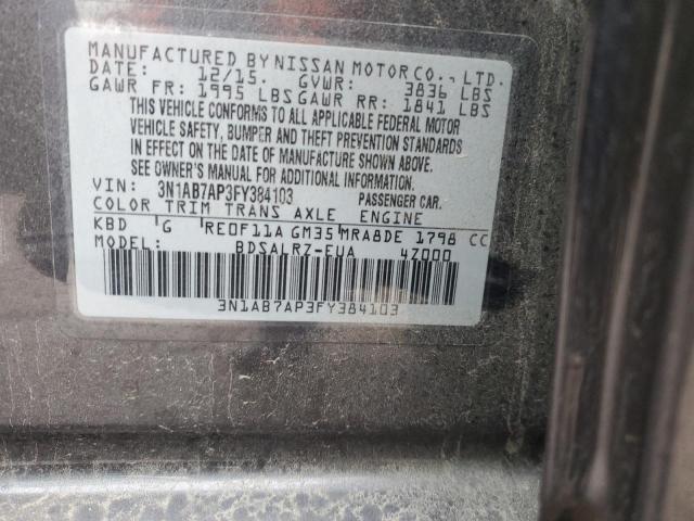 Photo 11 VIN: 3N1AB7AP3FY384103 - NISSAN SENTRA 