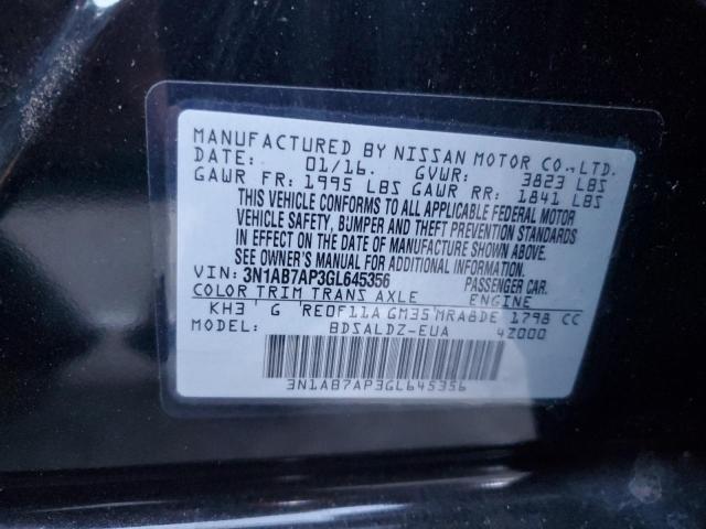 Photo 11 VIN: 3N1AB7AP3GL645356 - NISSAN SENTRA S 