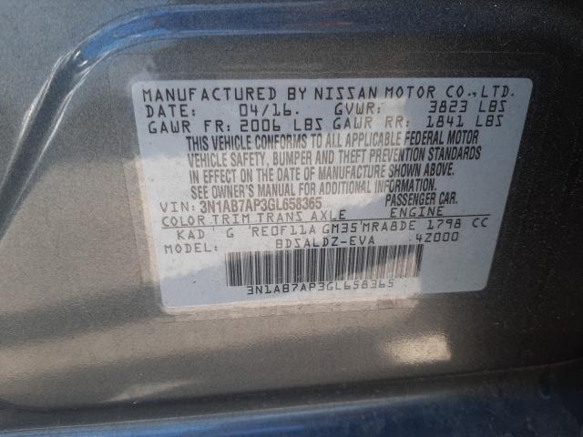 Photo 9 VIN: 3N1AB7AP3GL658365 - NISSAN SENTRA S 