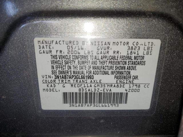 Photo 12 VIN: 3N1AB7AP3GL661993 - NISSAN SENTRA S 