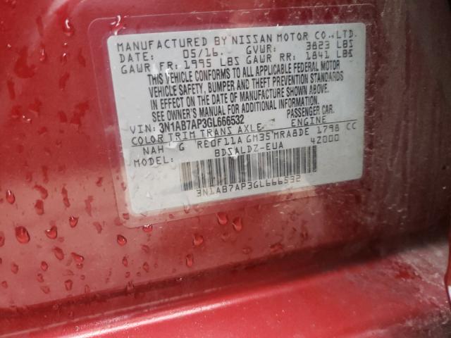 Photo 9 VIN: 3N1AB7AP3GL666532 - NISSAN SENTRA S 