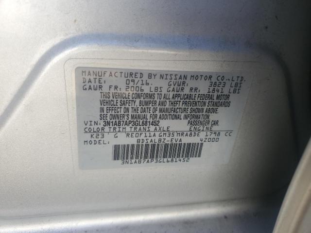 Photo 11 VIN: 3N1AB7AP3GL681452 - NISSAN SENTRA S 