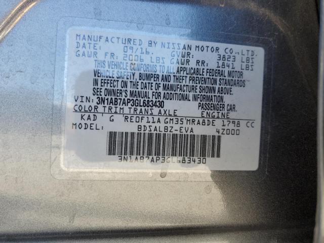 Photo 11 VIN: 3N1AB7AP3GL683430 - NISSAN SENTRA S 