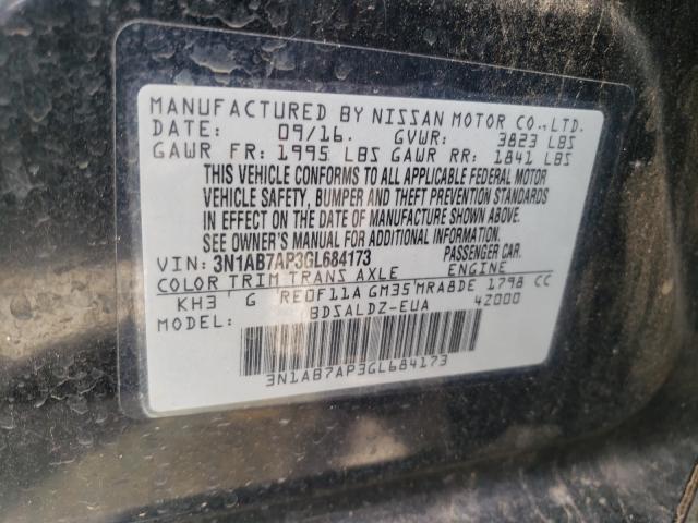 Photo 9 VIN: 3N1AB7AP3GL684173 - NISSAN SENTRA S 