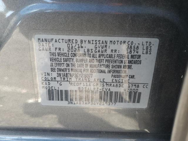 Photo 11 VIN: 3N1AB7AP3GY219377 - NISSAN SENTRA 