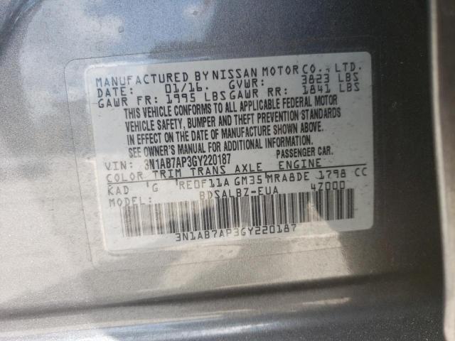 Photo 12 VIN: 3N1AB7AP3GY220187 - NISSAN SENTRA 