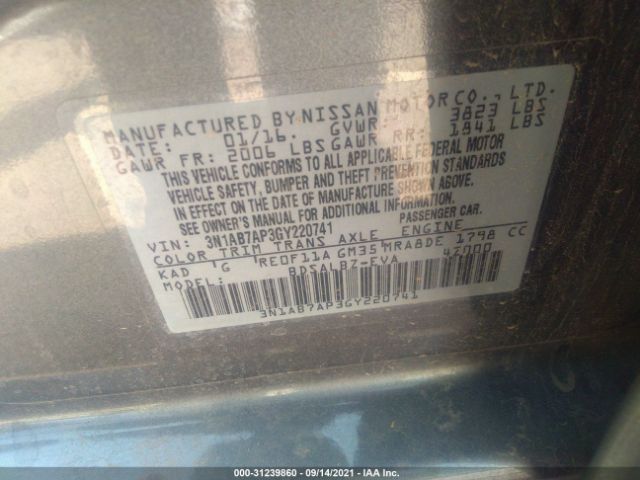 Photo 8 VIN: 3N1AB7AP3GY220741 - NISSAN SENTRA 