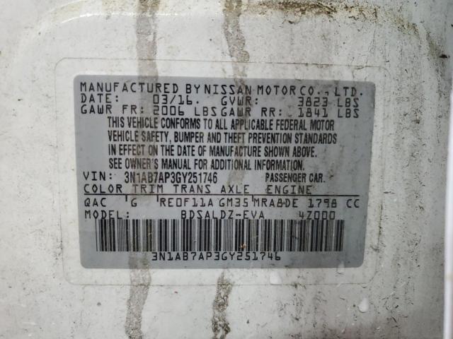 Photo 11 VIN: 3N1AB7AP3GY251746 - NISSAN SENTRA 