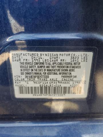 Photo 12 VIN: 3N1AB7AP3GY273309 - NISSAN SENTRA S 