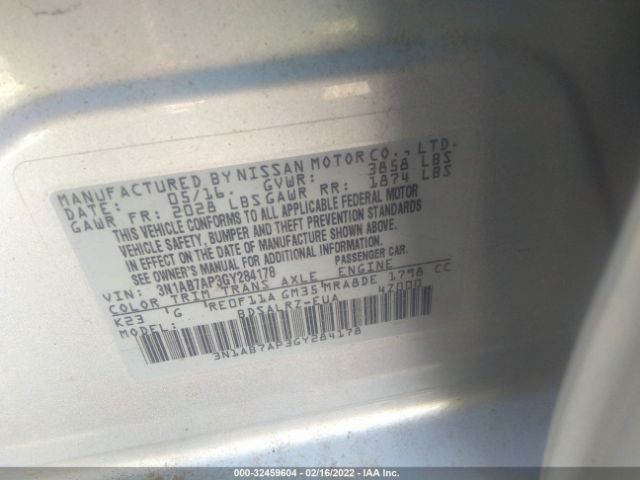 Photo 8 VIN: 3N1AB7AP3GY284178 - NISSAN SENTRA 