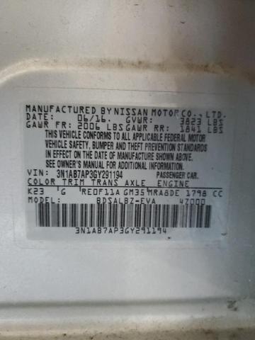 Photo 12 VIN: 3N1AB7AP3GY291194 - NISSAN SENTRA S 