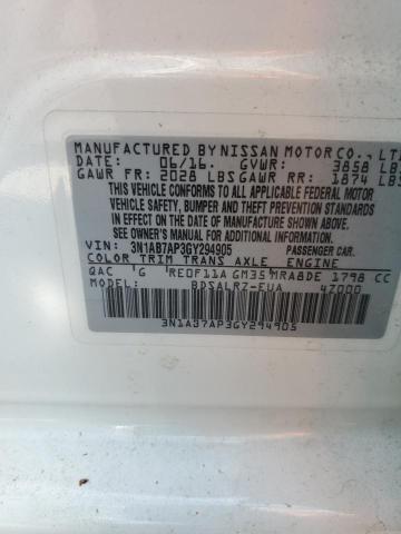 Photo 12 VIN: 3N1AB7AP3GY294905 - NISSAN SENTRA S 