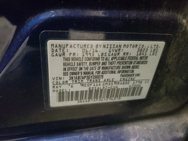 Photo 9 VIN: 3N1AB7AP3GY296878 - NISSAN SENTRA S 