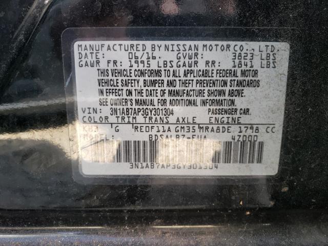 Photo 9 VIN: 3N1AB7AP3GY301304 - NISSAN SENTRA S 