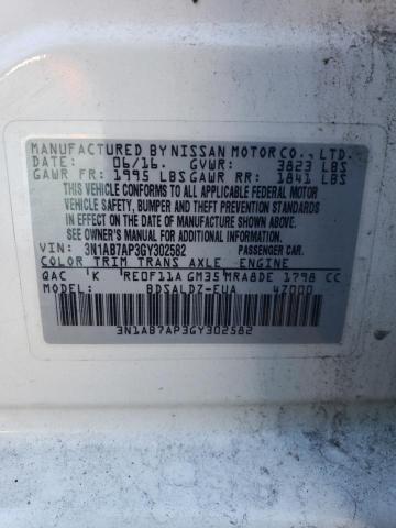 Photo 11 VIN: 3N1AB7AP3GY302582 - NISSAN SENTRA 