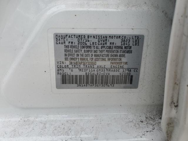 Photo 11 VIN: 3N1AB7AP3GY309693 - NISSAN SENTRA 