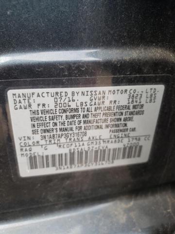 Photo 9 VIN: 3N1AB7AP3GY316708 - NISSAN SENTRA S 