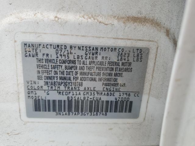 Photo 11 VIN: 3N1AB7AP3GY318748 - NISSAN SENTRA 