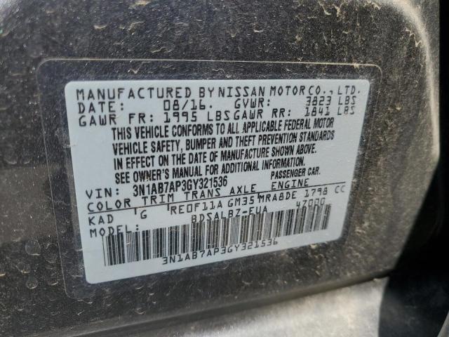 Photo 11 VIN: 3N1AB7AP3GY321536 - NISSAN SENTRA 